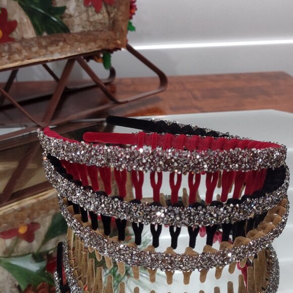 Sparkling Rhinestone Headband – Set of Three - Picture 3 of 6